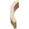Ekena Millwork 3-inch W x 8-inch D x 12-inch H Lafayette Rough Cedar Woodgrain TimberThane Knee Brace, Primed BRCUR03X08X12LFTRCPR - alternate 6